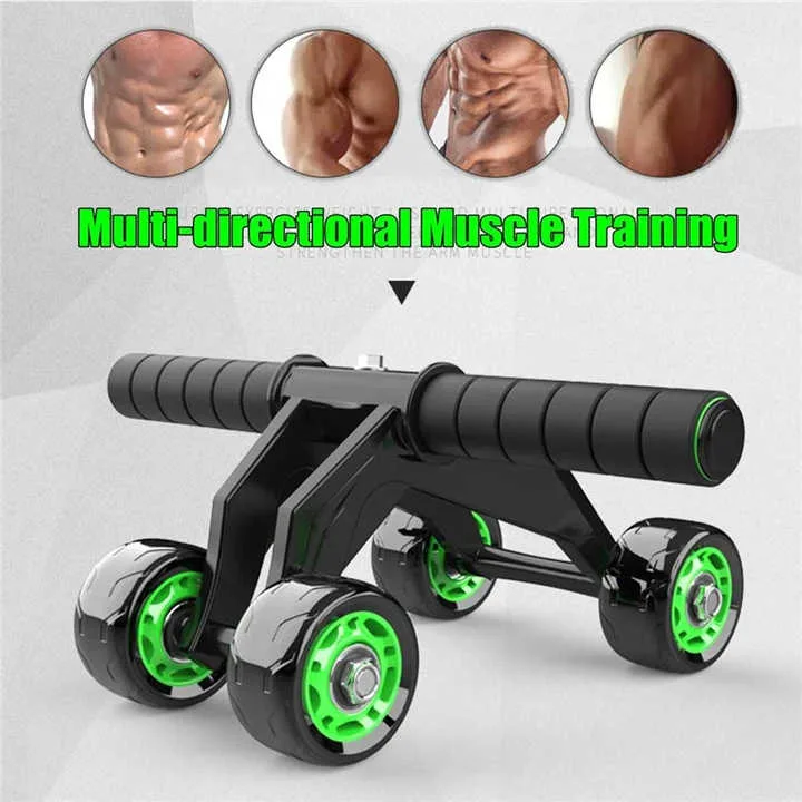 4 Wheel Abdominal Roller Wheel Muscle Exercise Equipment - Image 3