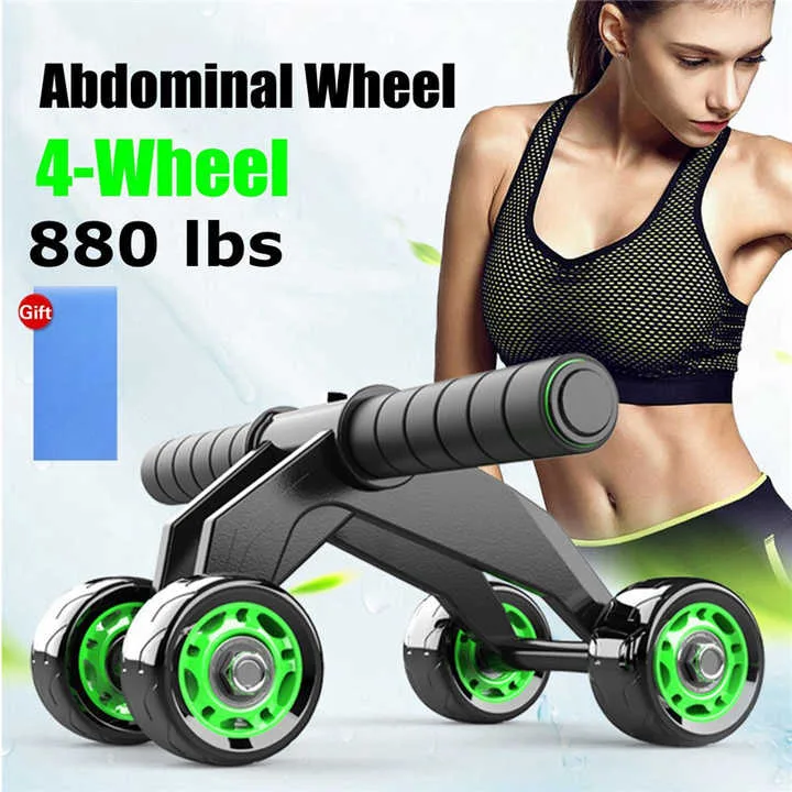 4 Wheel Abdominal Roller Wheel Muscle Exercise Equipment