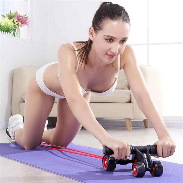 Joy Sports Fitness 4-Wheel Ab Roller With Mat Brake Pads