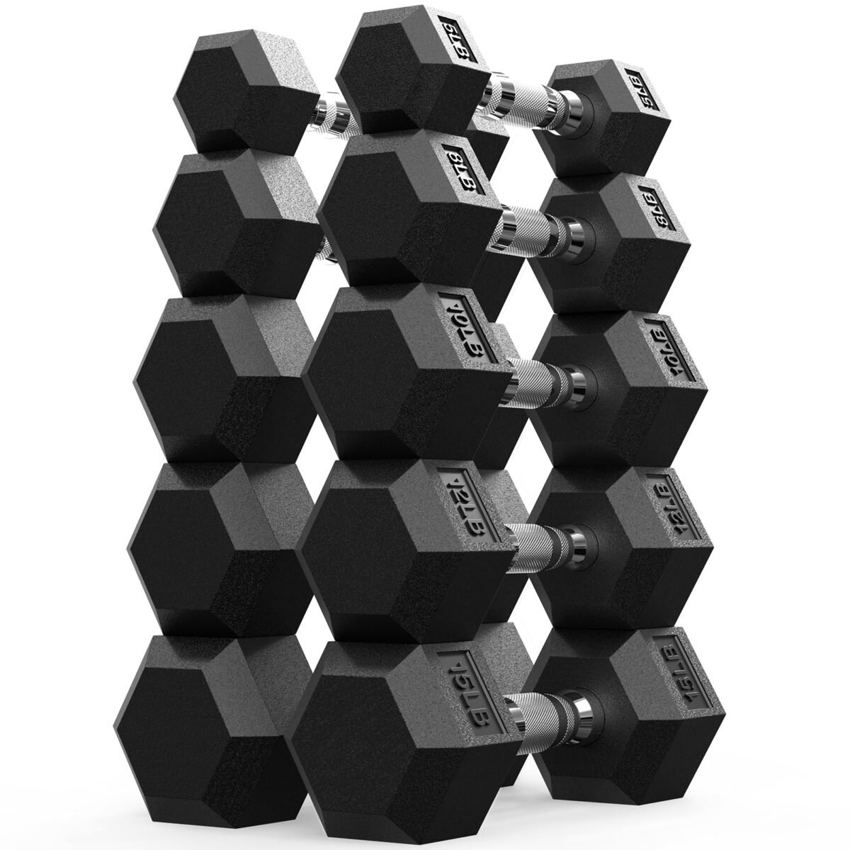 Hot Sale Hex Dumbbells Set Hexagon Rubber Dumbbell Kids Weights  Adjustable Dumbbells 5KG 10KG 20KG