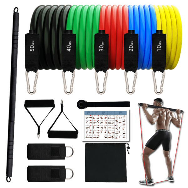 Versatile Resistance Bands Set with Handles for Full-Body Workouts