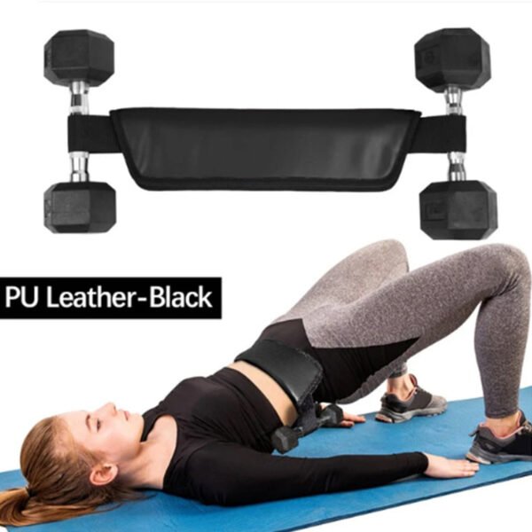Exercise Hip Thrust Belt - Glute Trainer for Home Workouts with Extra Padding - Fully Adjustable Hip Thrust Belt for Dumbbells - Booty Builder, Glute Workout Equipment