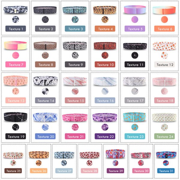 Custom logo exercise loop Fabric Resistance Band set Anti Slip Elastic Booty 3 Band Hip Circle Bootie Band set