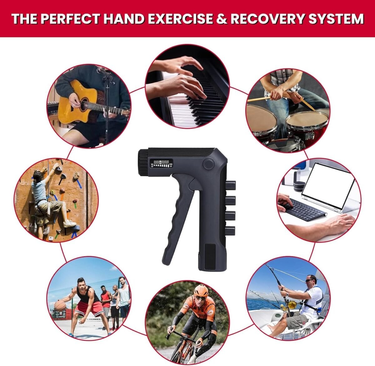 Adjustable Grip Strength Trainer with Finger Exerciser - Image 7