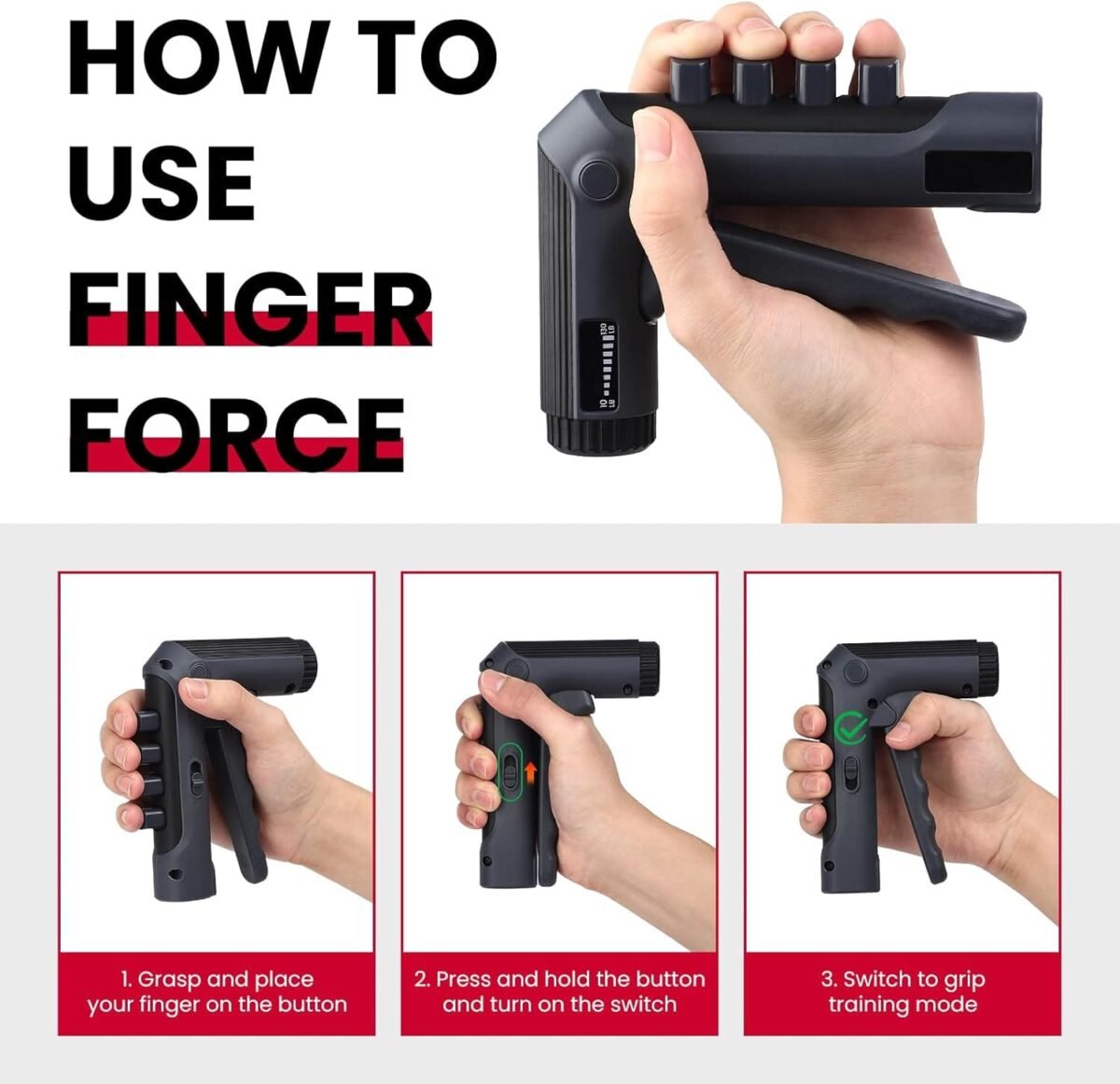 Adjustable Grip Strength Trainer with Finger Exerciser - Image 3