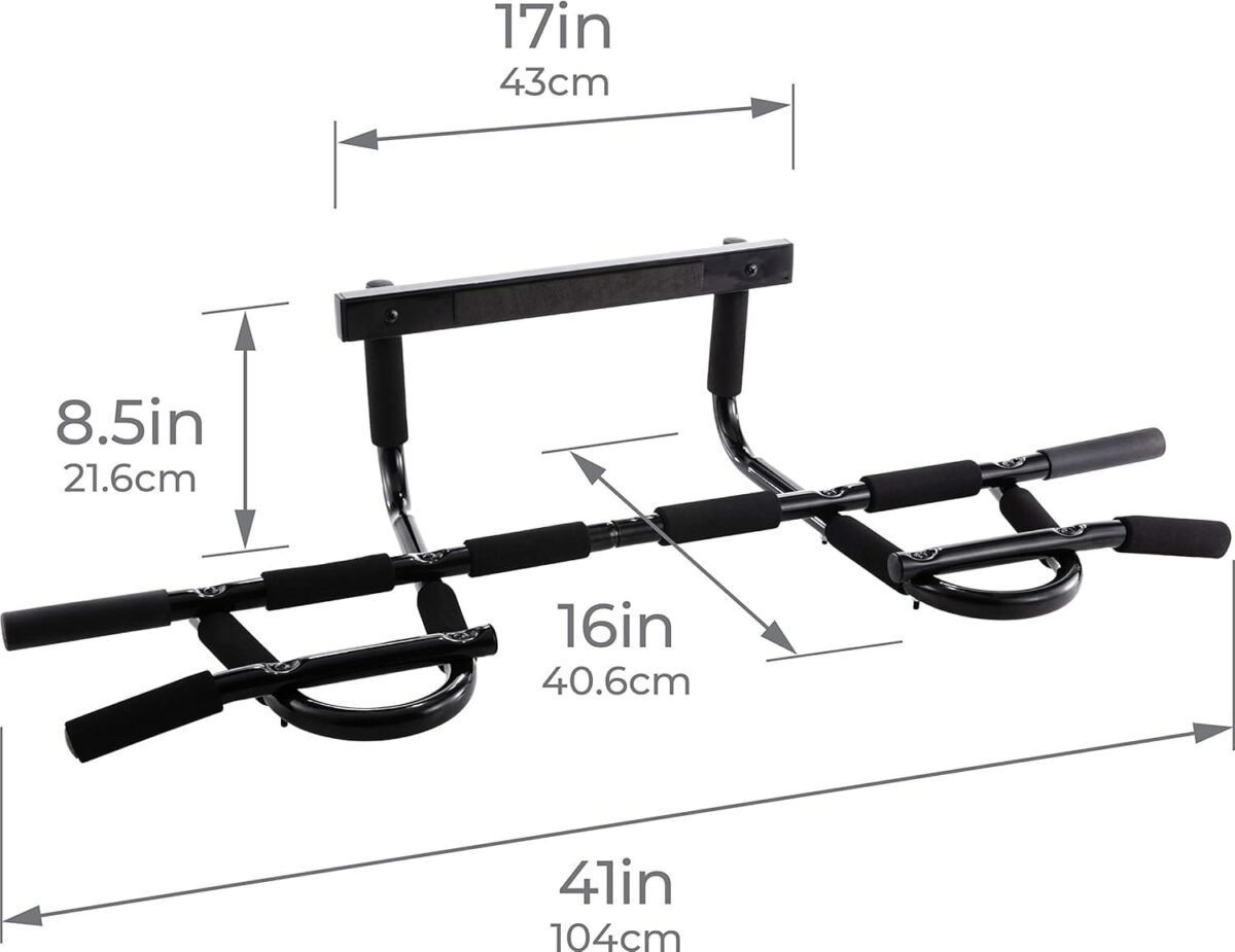 8-Grip and 12-Grip Door Frame Pull-Up Bar for Versatile Workouts - Supports 300 Pounds - Image 3