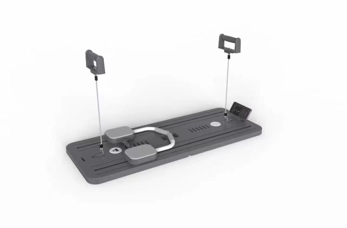 Pilates Board Flat Ab Roller with Resistance Bands and Kneeling Pads - Image 7