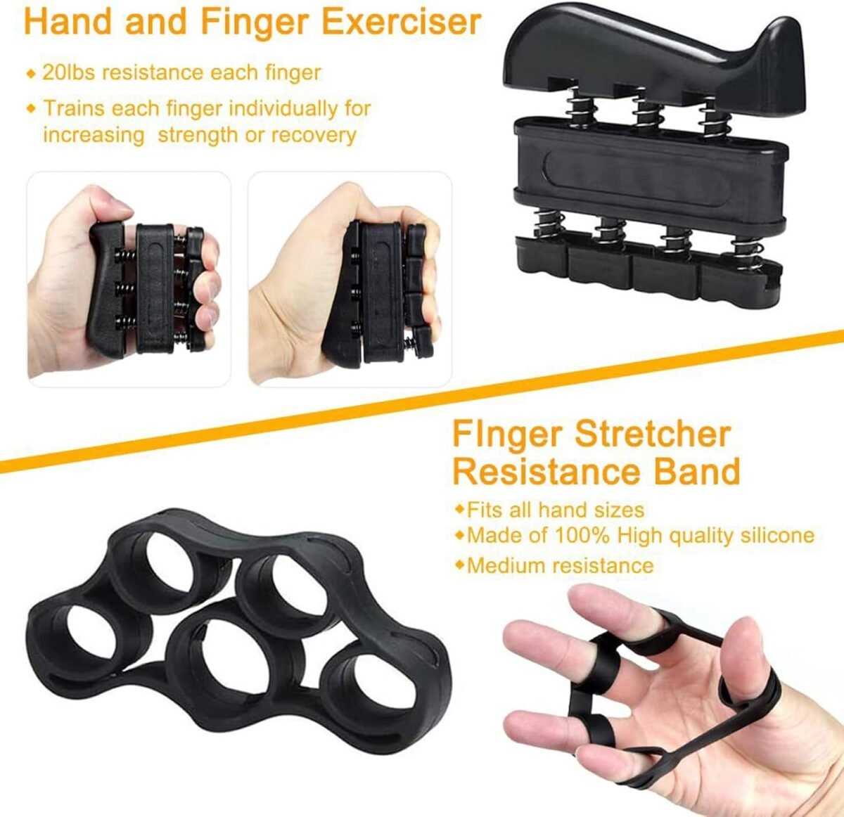 Adjustable Hand Grip Strengthener Kit with Counter, 5-Pack Set - Image 4