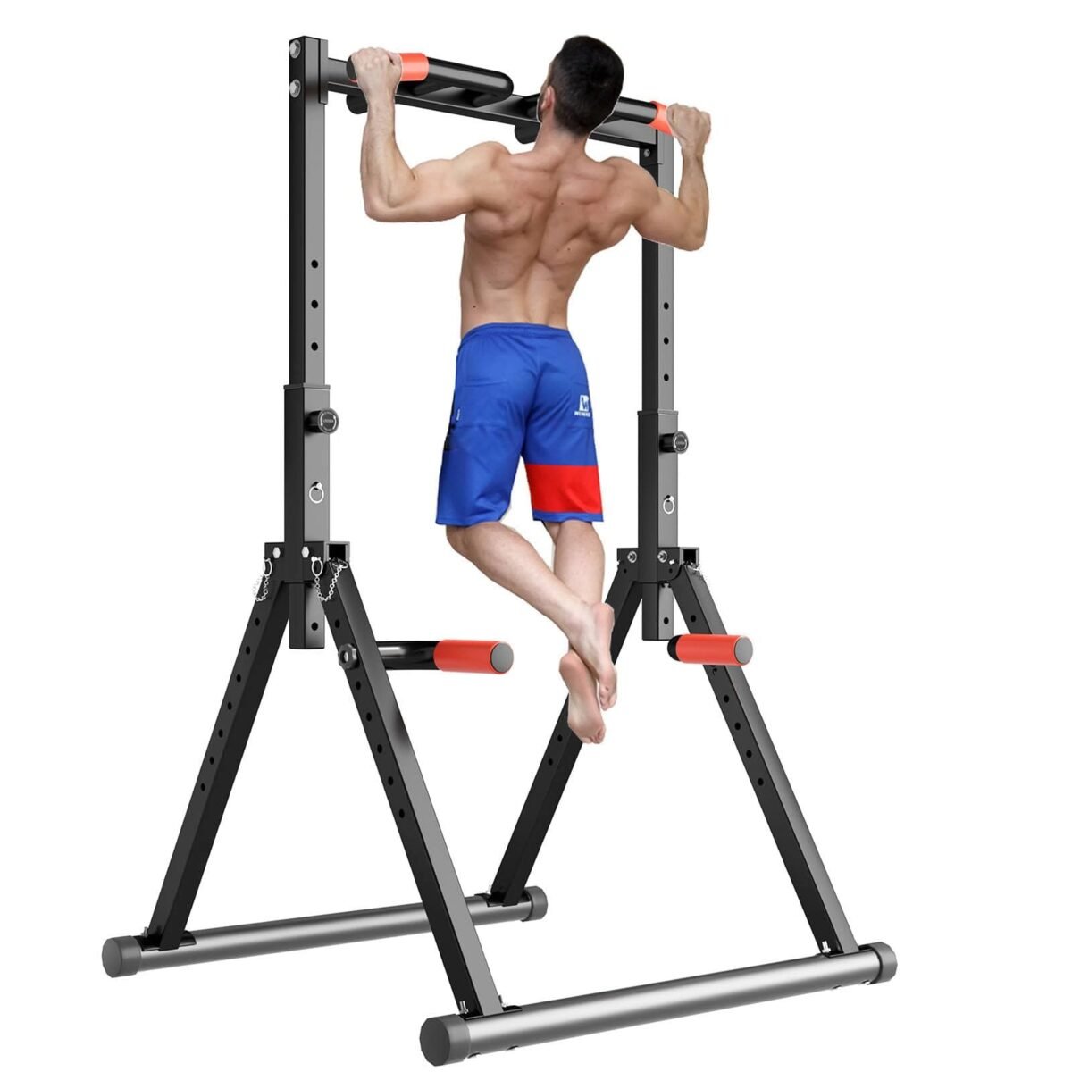 Foldable Power Tower Pull Up Bar Station for Home Gym