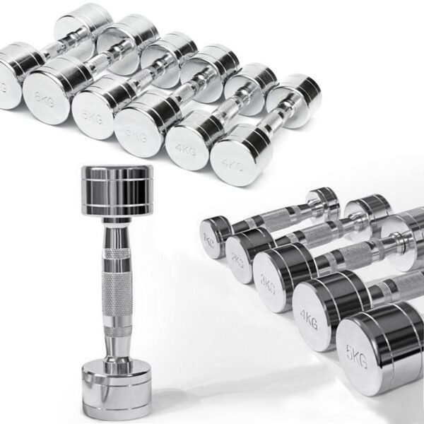 Chrome-Plated Steel Dumbbells for Home Gym