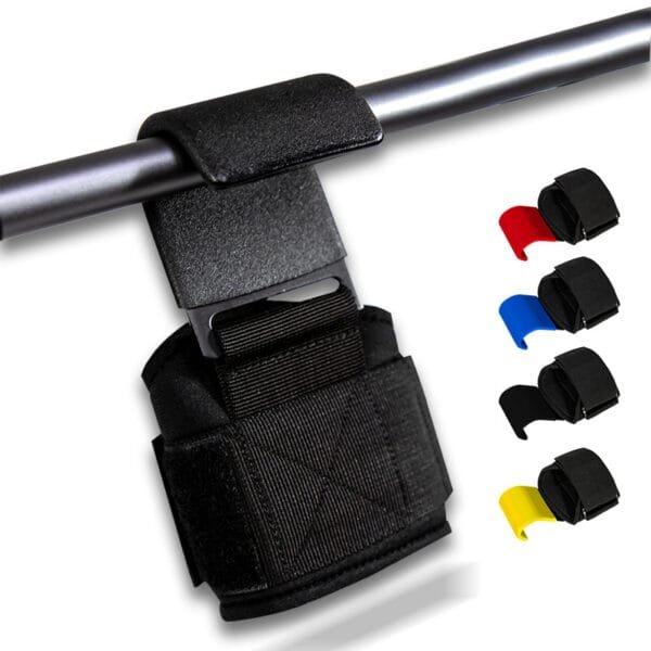 Heavy Duty Weight Lifting Hooks with Neoprene Wrist Wraps