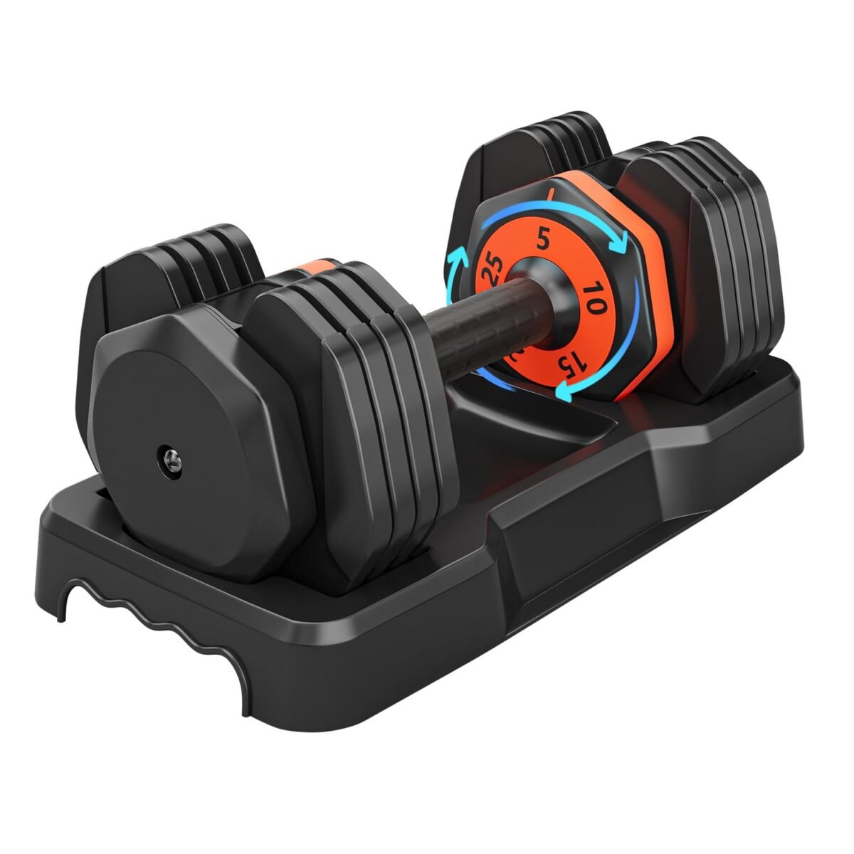 25LB Adjustable Dumbbell Set | 5-in-1 Weight Training | Fast Adjust with Anti-Slip Handle