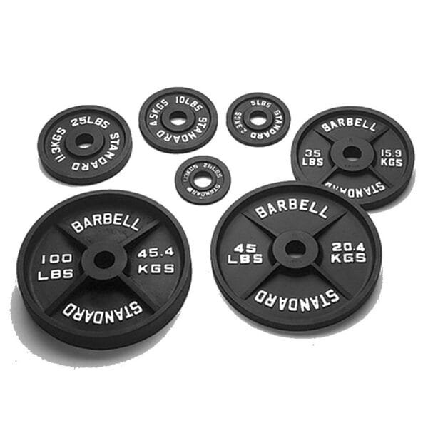 Classic Metal Weight Plates for Strength Training