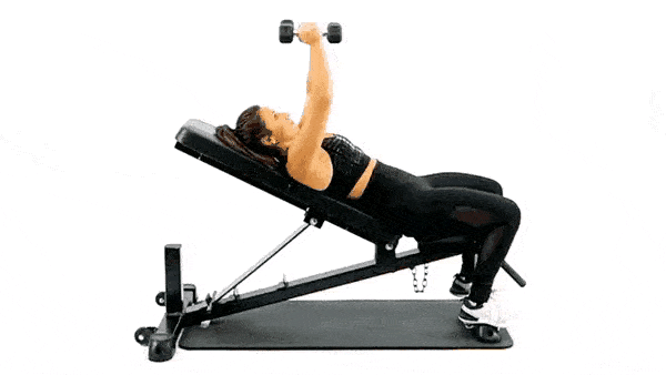 Man performing dumbbell bench press